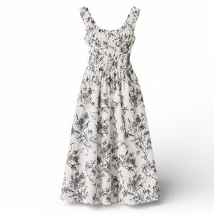 WHBM White House Black Market Floral Ecru Tank Dress